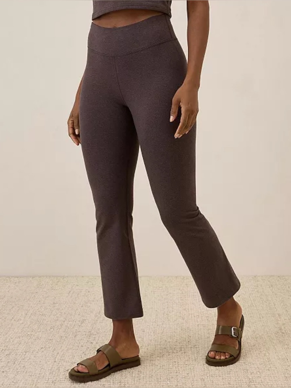 Pact On the Go Bootcut Cropped Leggings Size S